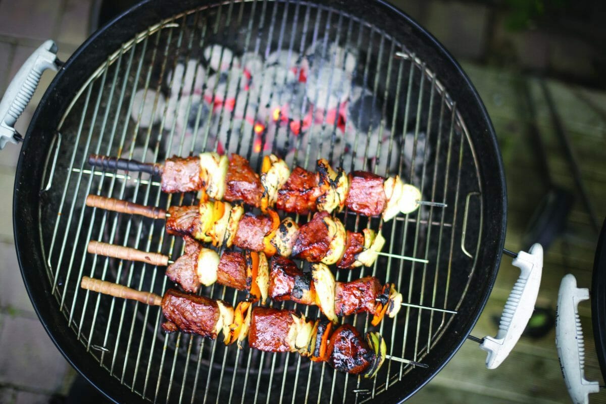 Brochette de boeuf caramélisée ail et moutarde