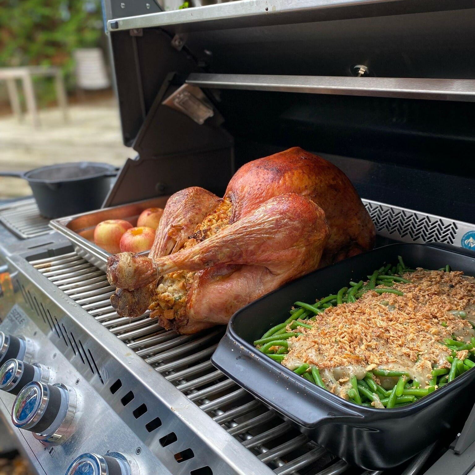 La Dinde de Noël dans un BBQ Gaz