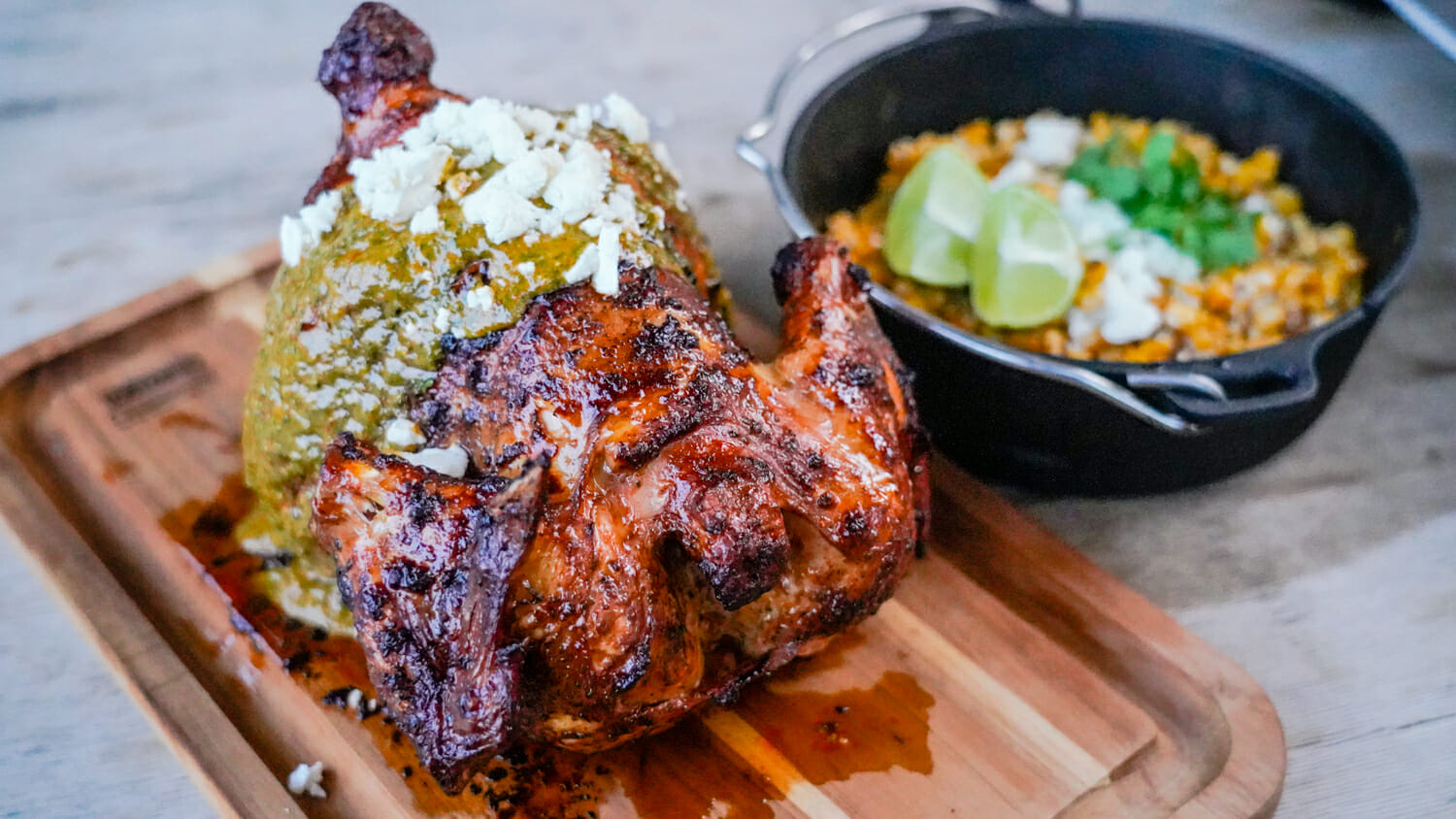 Recette de Poulet rôti à la péruvienne et Esquites