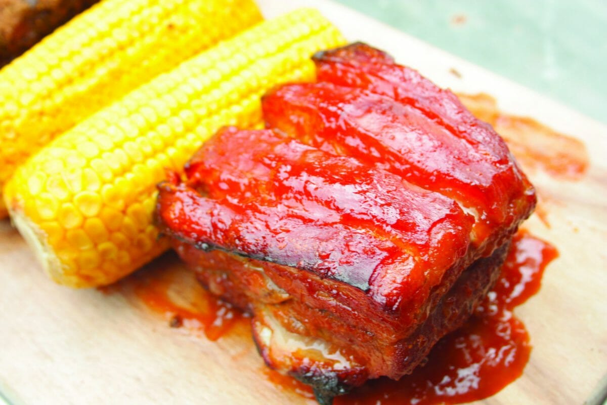 Lard Caramélisé aigre-doux fumé au barbecue