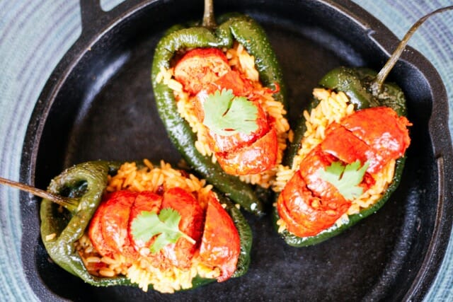 Piments espagnols au barbecue