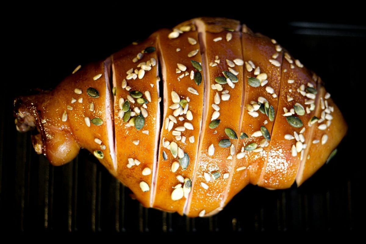 Jambon de Nöel au barbecue