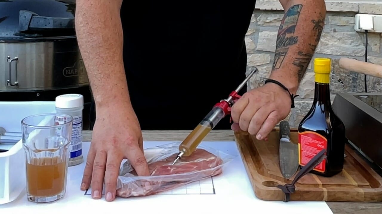 Porc fumé ail/miel piquant et optimisation de l'injection au barbecue