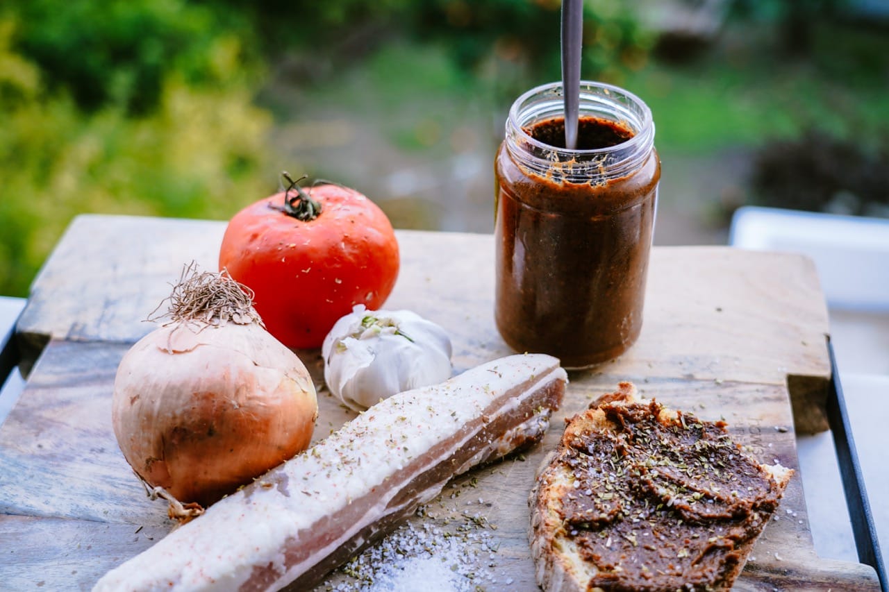 Confiture de tomates et bacon