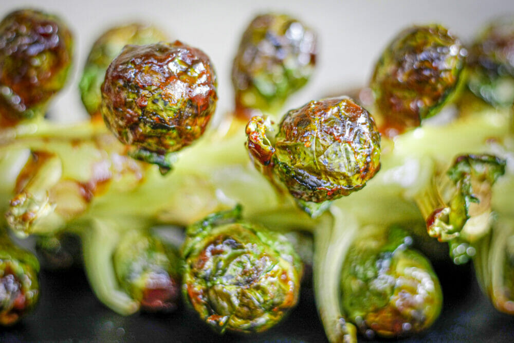 Choux de Bruxelles fumés au barbecue