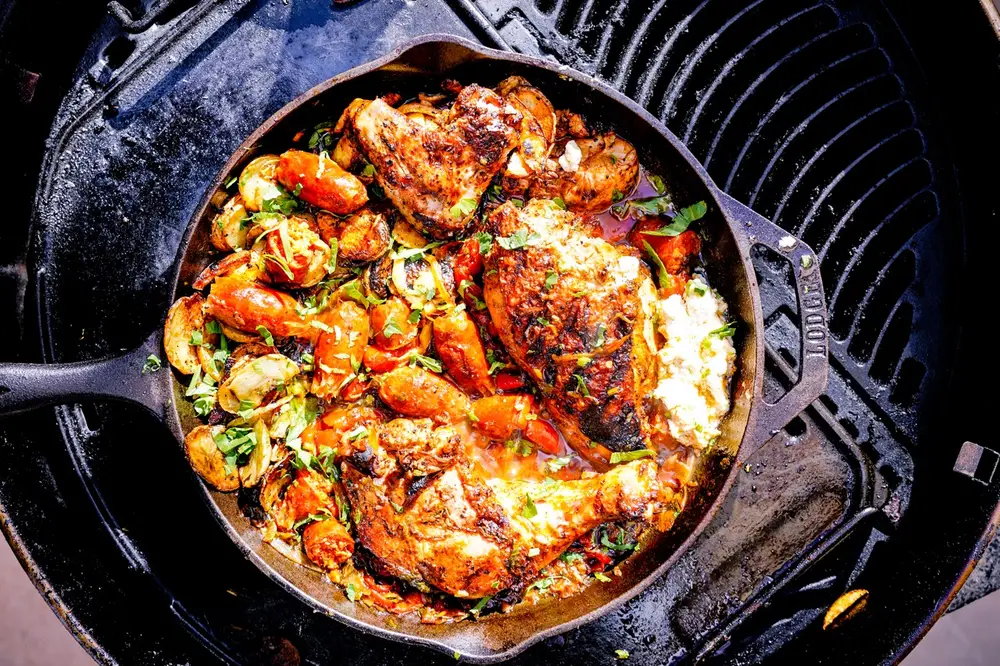 Poulet Scarpariello au barbecue