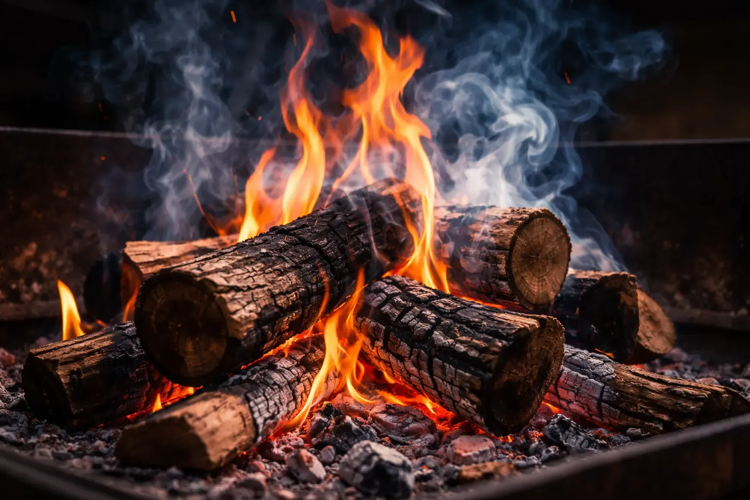 Bois, fumée et barbecue